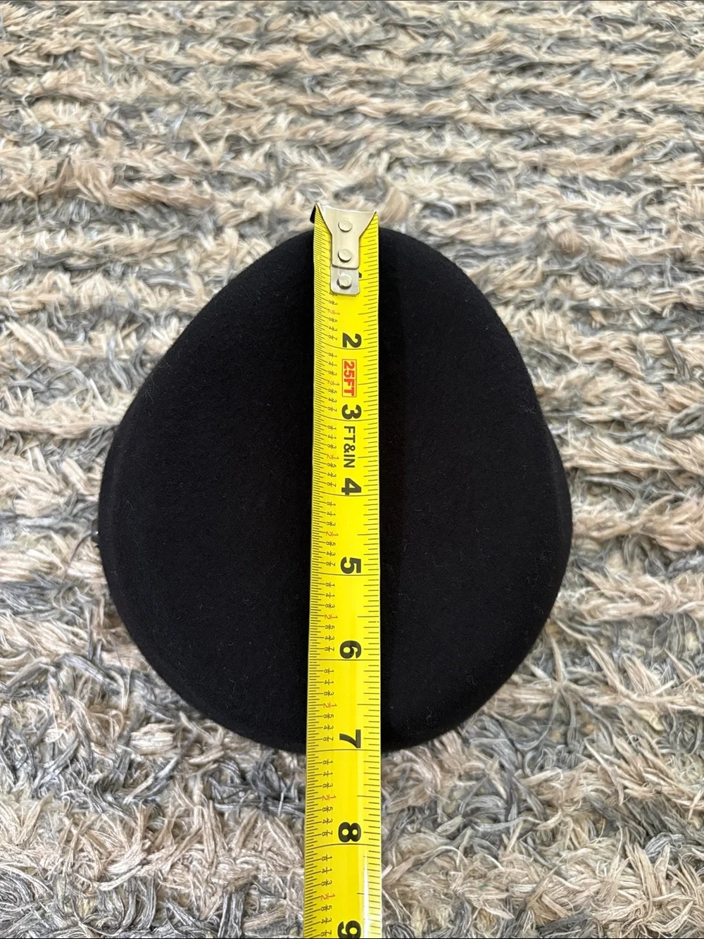 Eric Javits New York Black 100% Wool Water Repellent Newsboy Cap One Size